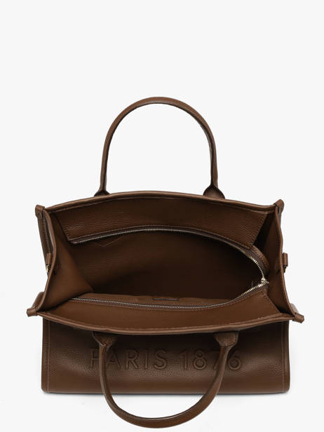 Cabas Zippé M Jour Cuir Lancel Marron jour A12996 vue secondaire 4