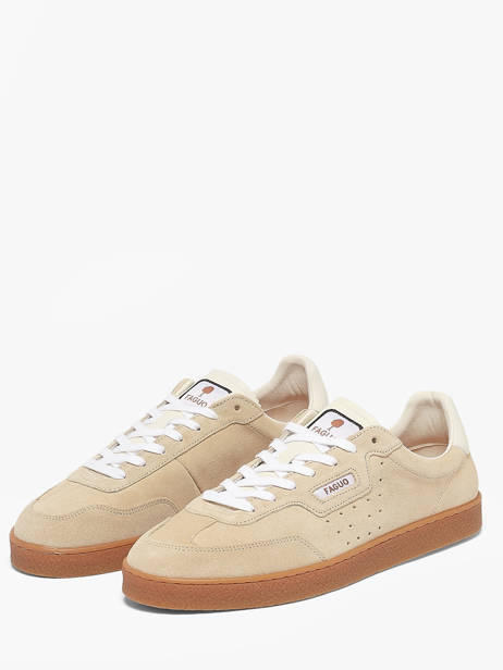 Sneakers En Cuir Faguo Beige men 25CG0201 vue secondaire 1