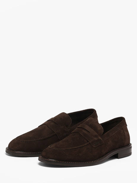 Mocassins En Cuir Gant Marron men 33673384 vue secondaire 1