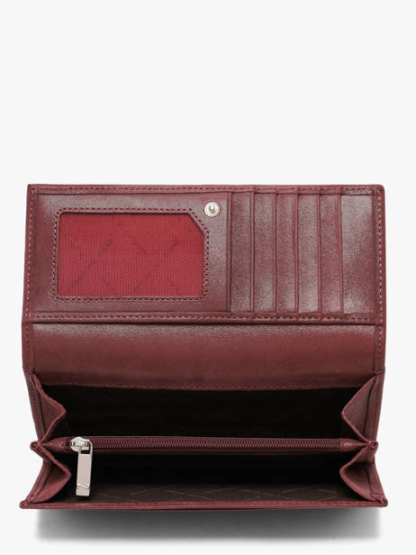 Portefeuille Glossy Cuir Nubuck Nathan baume Rouge dynasty NG vue secondaire 1