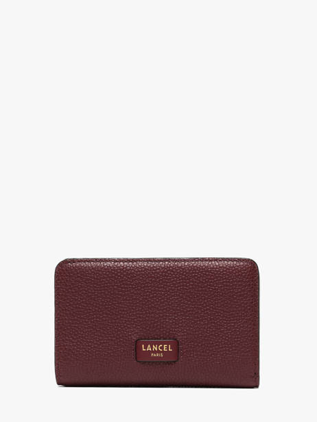 Portefeuille Rectangulaire Zippé Ninon Cuir Lancel Violet ninon A11123