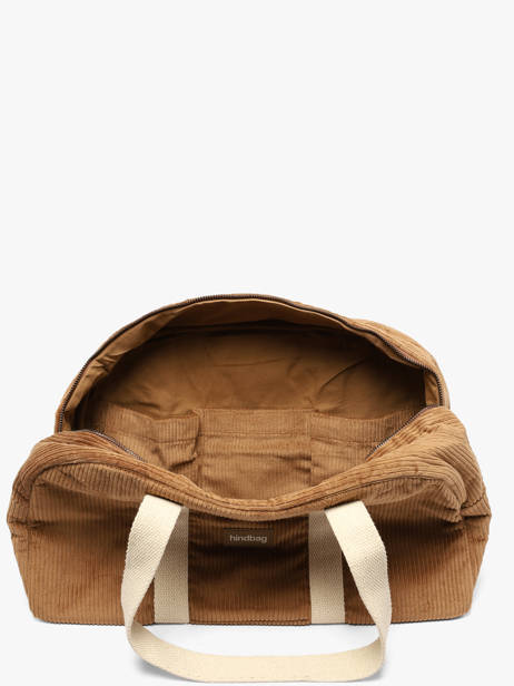 Sac Porté épaule Charlie Velours Côtelé Hindbag Marron velours V vue secondaire 3