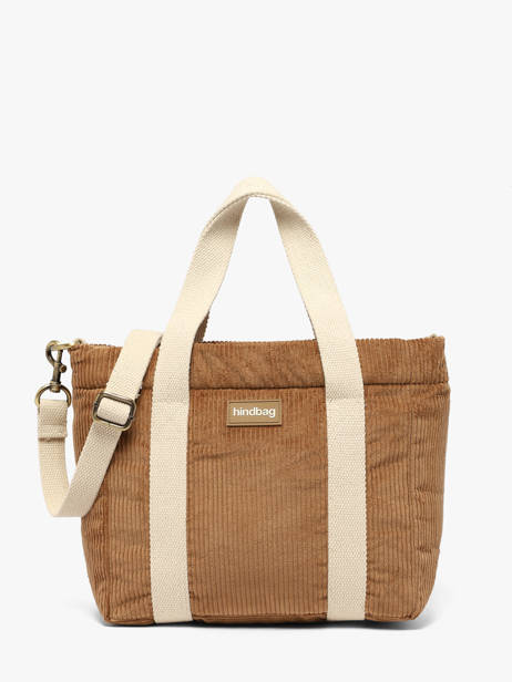 Sac Porté Main Velours Velours Côtelé Hindbag Marron velours V