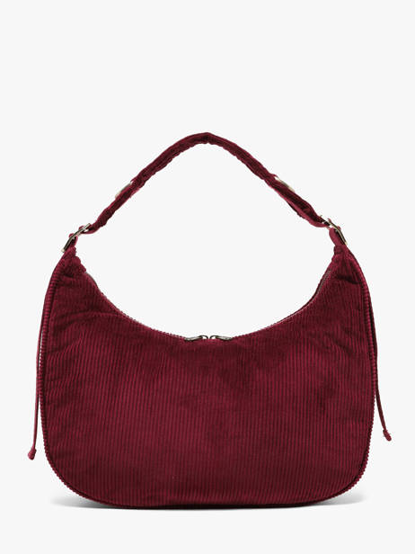 Sac Porté épaule Bianca Velours Côtelé Hindbag Rouge velours V vue secondaire 4