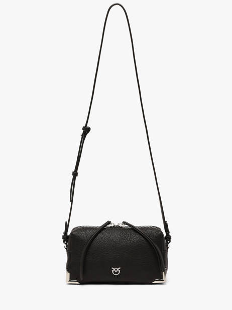 Sac Bandoulière Mini Bauletto Cuir Pinko Noir love bag soft 6967A3CX vue secondaire 2