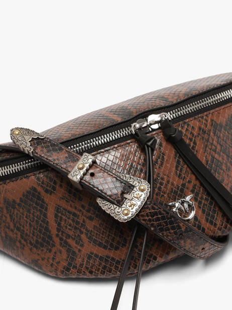 Sac Banane Cuir Pinko Marron love bag icon 6724A3E5 vue secondaire 3