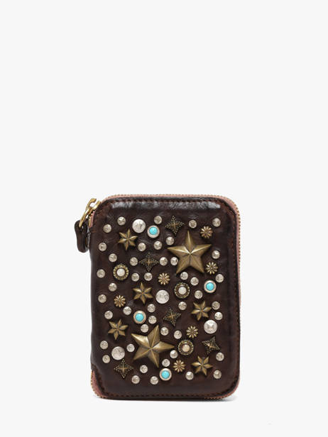 Porte-monnaie Zippée Tosca Cuir Campomaggi Marron poppi 2060ND