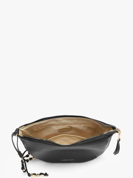 Sac Bandoulière Lauren Effect Croco Laurent david Noir ld bags 709 vue secondaire 3