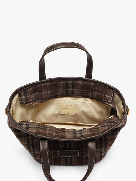 Sac Bandoulière Taylor Imprimé Tartan Laurent david Marron ld bags 60 vue secondaire 3