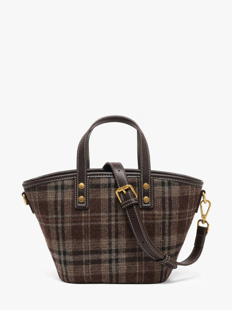 Sac Bandoulière Taylor Imprimé Tartan Laurent david Marron ld bags 60 vue secondaire 4