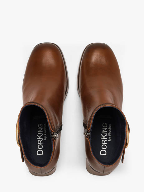Bottines à Talon En Cuir Dorking Marron women SK vue secondaire 3
