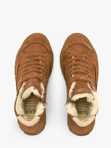 Sneakers Montante En Cuir Palladium Marron women 94951291 vue secondaire 3