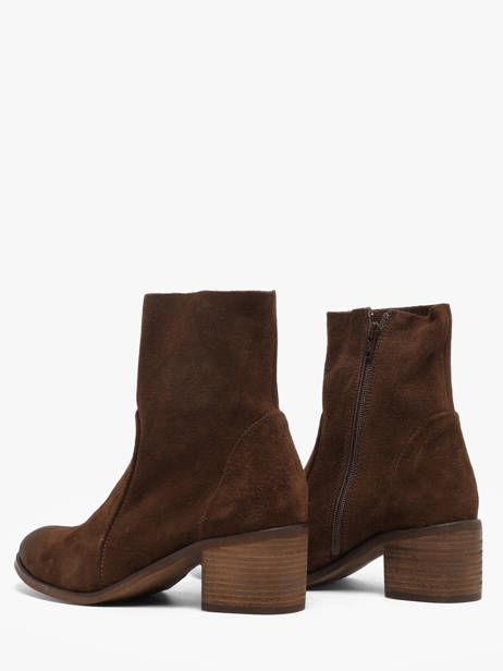Bottines à Talon En Cuir Aliwell Marron women A224029 vue secondaire 2