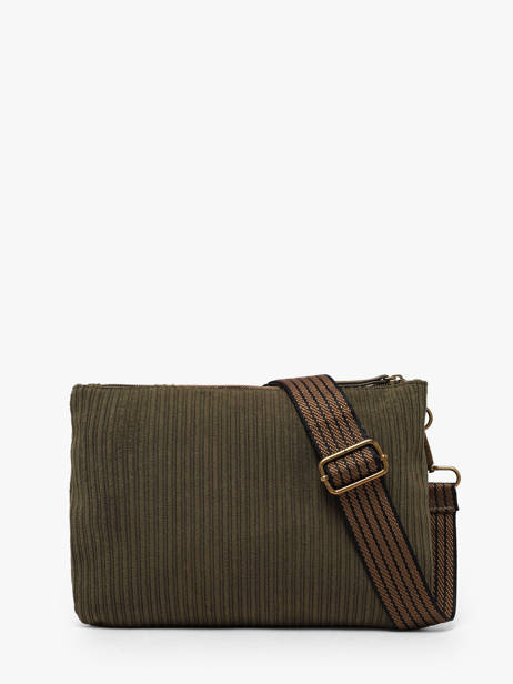Sac Bandoulière Velours Le voyage en panier Vert velours AHP309 vue secondaire 5