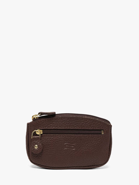 Porte-monnaie Caviar Cuir Crinkles Marron caviar 14036
