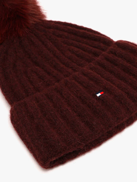 Bonnet Tommy hilfiger Rouge th flag AW19330 vue secondaire 1