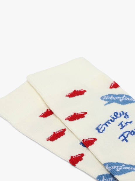 Chaussettes Beemilyinparis Besocks Beige socks women BO vue secondaire 1