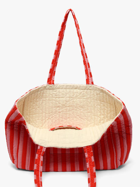 Sac Porté épaule Pacha A4 Coton Byzantine Rouge cabas PAC vue secondaire 3