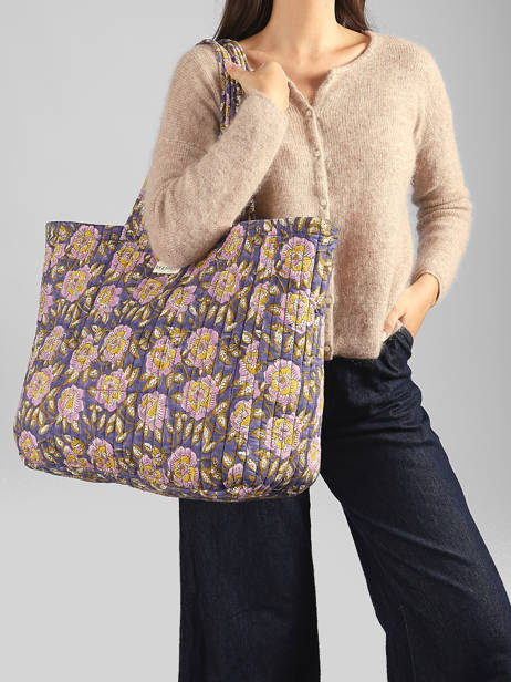 Sac Porté épaule N°113 A4 Coton Byzantine Multicolore cabas 113 vue secondaire 1