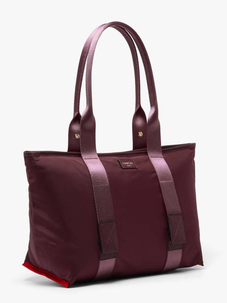 Sac Cabas Zippé M Mistral Rollable Nylon Et Cuir Lancel Violet mistral A13995 vue secondaire 2
