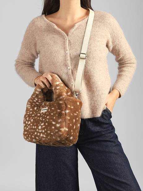 Sac Porté Main Louise Faon Hindbag Marron faon FN vue secondaire 1