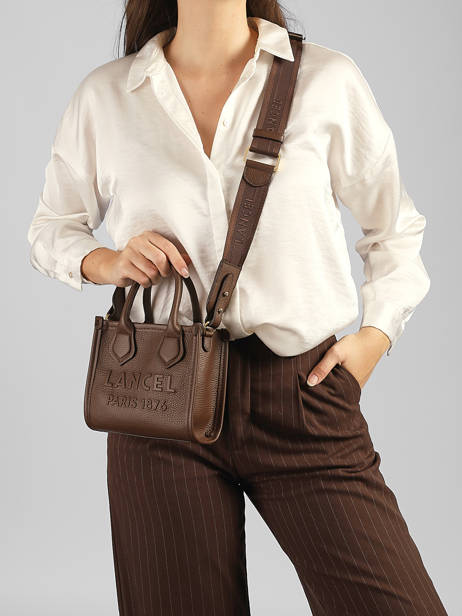 Sac Bandoulière Mini Jour Cuir Lancel Marron jour A14078 vue secondaire 1