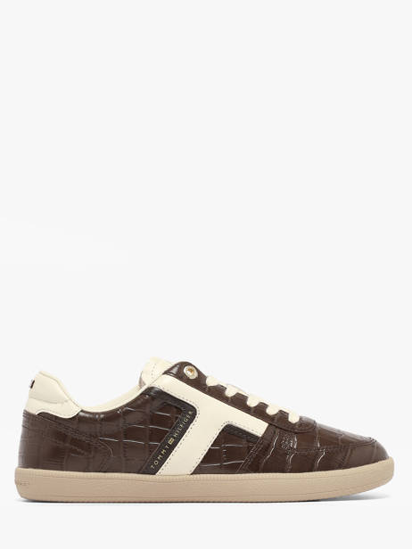 Sneakers En Cuir Tommy hilfiger Marron women 97730HK