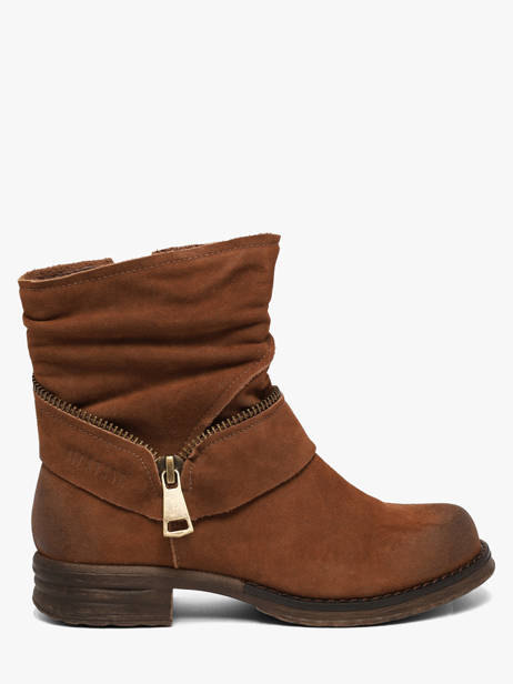 Boots En Cuir Mustang Marron women M0042001