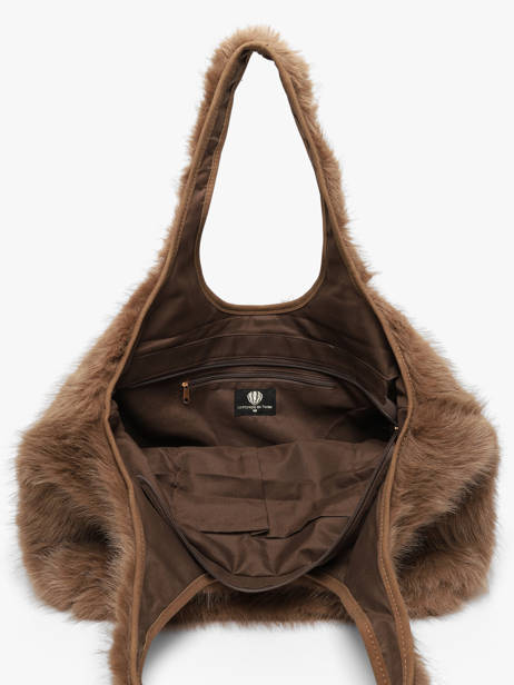Sac Porté épaule Doudou Le voyage en panier Marron doudou AHP312 vue secondaire 2