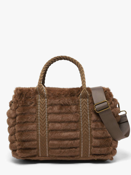Sac Porté Main Quadri Polyester Le voyage en panier Marron quadri AHP322 vue secondaire 3