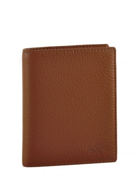 Portefeuille Cuir Yves renard Marron foulonne 23425