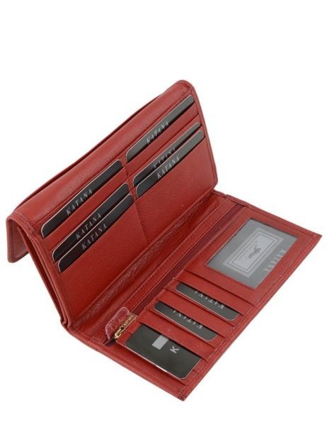 Porte-monnaie Cuir Katana Rouge marina 753080 vue secondaire 4