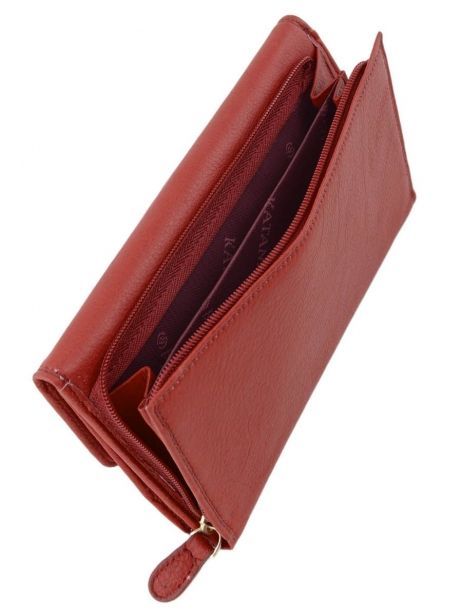 Porte-monnaie Cuir Katana Rouge marina 753080 vue secondaire 3