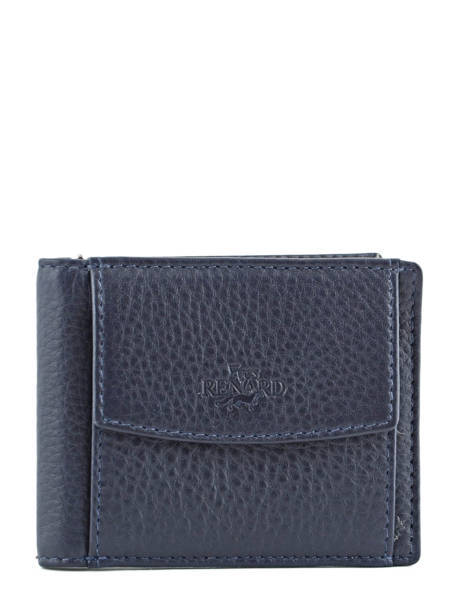 Portefeuille Cuir Yves renard Bleu foulonne 23014