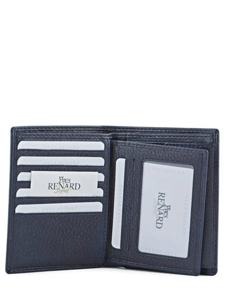 Wallet Leather Yves renard Blue foulonne 23426 other view 3