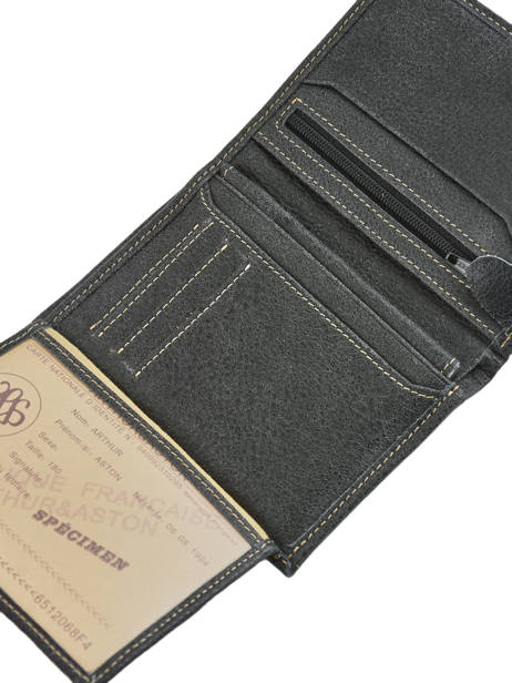 Wallet Leather Arthur & aston Black destroy 62-642 other view 3