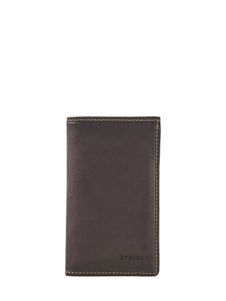 Card Holder Leather Etrier Brown oil EOIL006