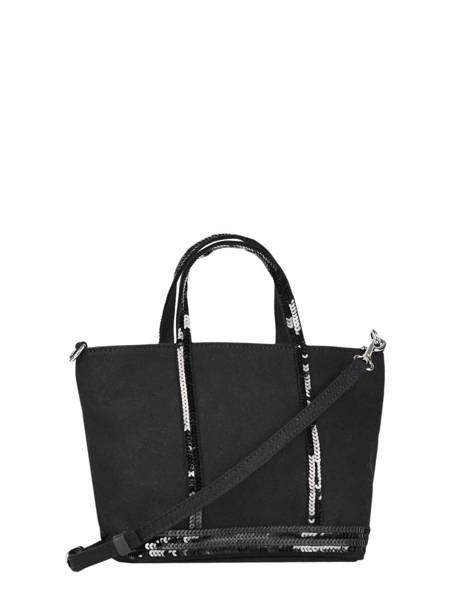 Sac Bandoulière Baby Cabas Paillettes Vanessa bruno Noir cabas 1V40410 vue secondaire 3