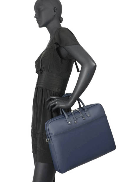 Porte Documents (main) 1 Compartiment + Pc 15'' Hexagona Bleu serena business 589049 vue secondaire 2