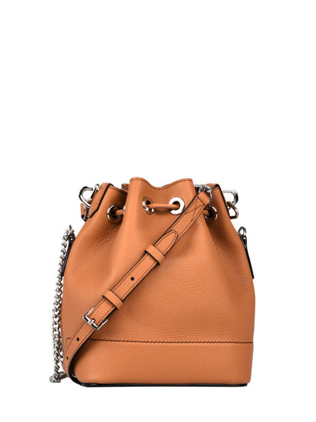 Small Leather Bucket Bag Ninon Lancel Brown ninon A10922 other view 3