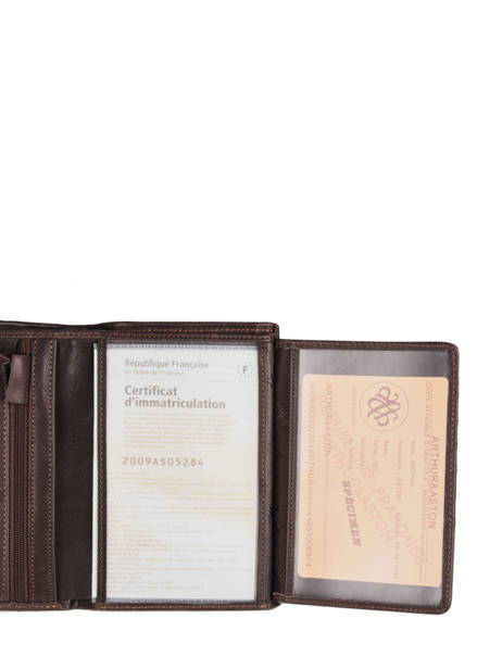 Leather Arthur Wallet Arthur & aston Brown johany 805 other view 3