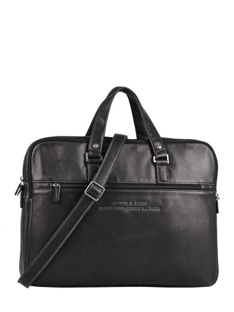 Briefcase Arthur 3 Compartments Arthur & aston Black johany 5 other view 3