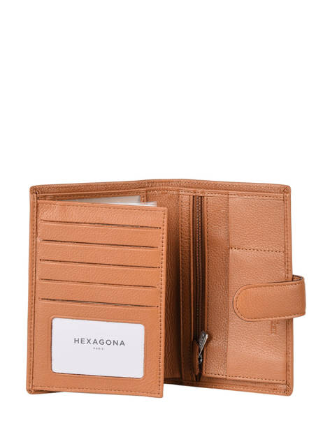 Wallet Leather Hexagona Brown confort 467282 other view 1