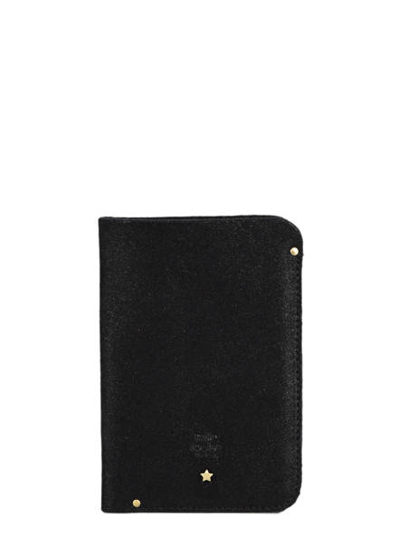 Vintage Leather Passport Holder Mila louise Black vintage 3364X