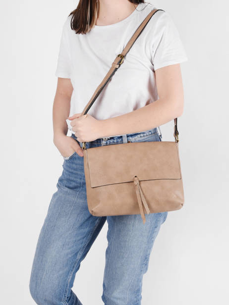 Shoulder Bag Grained Flora & co Gray grained F8045 other view 1