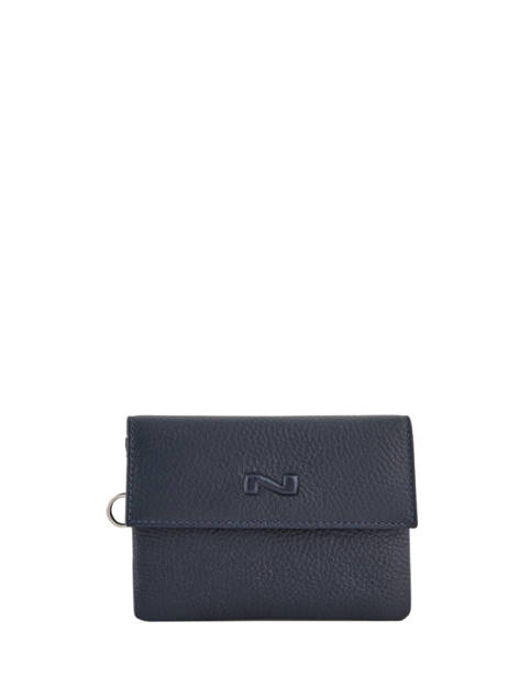 Wallet Original N Leather Nathan baume Blue nathan 1932 155N