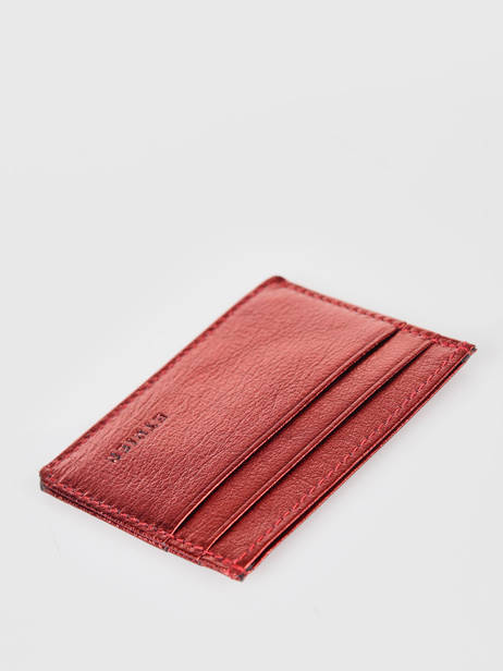 Card Holder Leather Etincelle Irisée Etrier Red etincelle irisee EETI011 other view 1