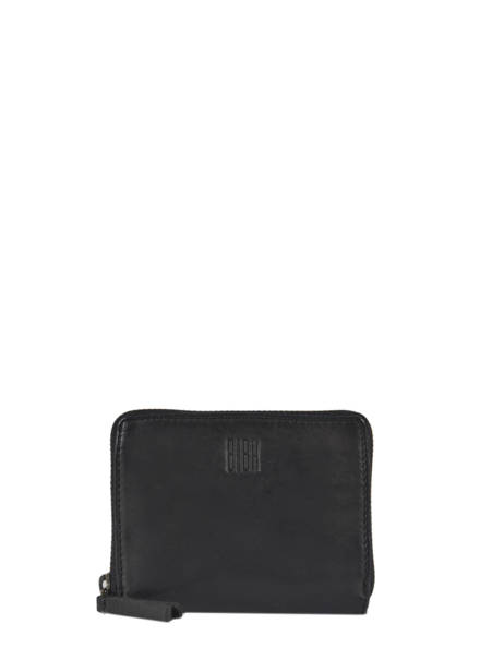 Porte-monnaie Texas Cuir Biba Noir heritage BT11