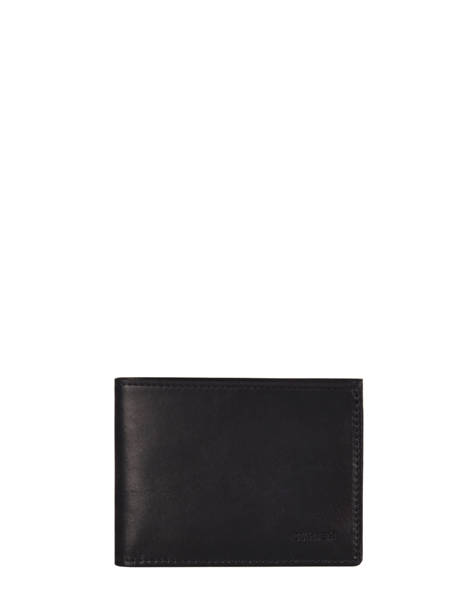 Wallet With Card Holder Oil Leather Etrier Black oil EOIL740