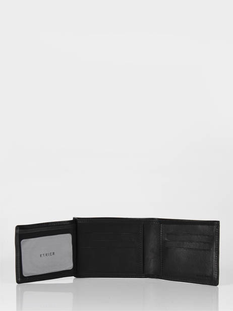 Wallet With Card Holder Oil Leather Etrier Black oil EOIL740 other view 2